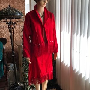 Western festival skirt & jacket set Sz M